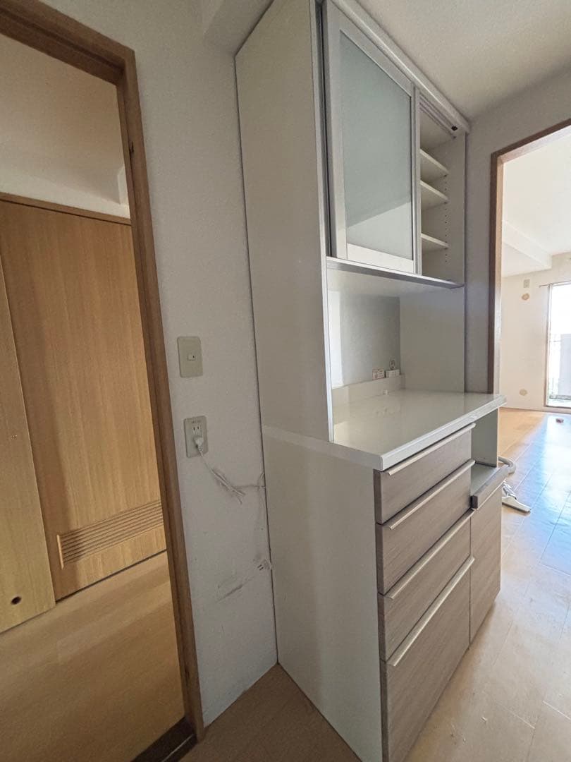 パモウナ ヘティヒ キッチンボードW100 食器棚　キッチンカウンター