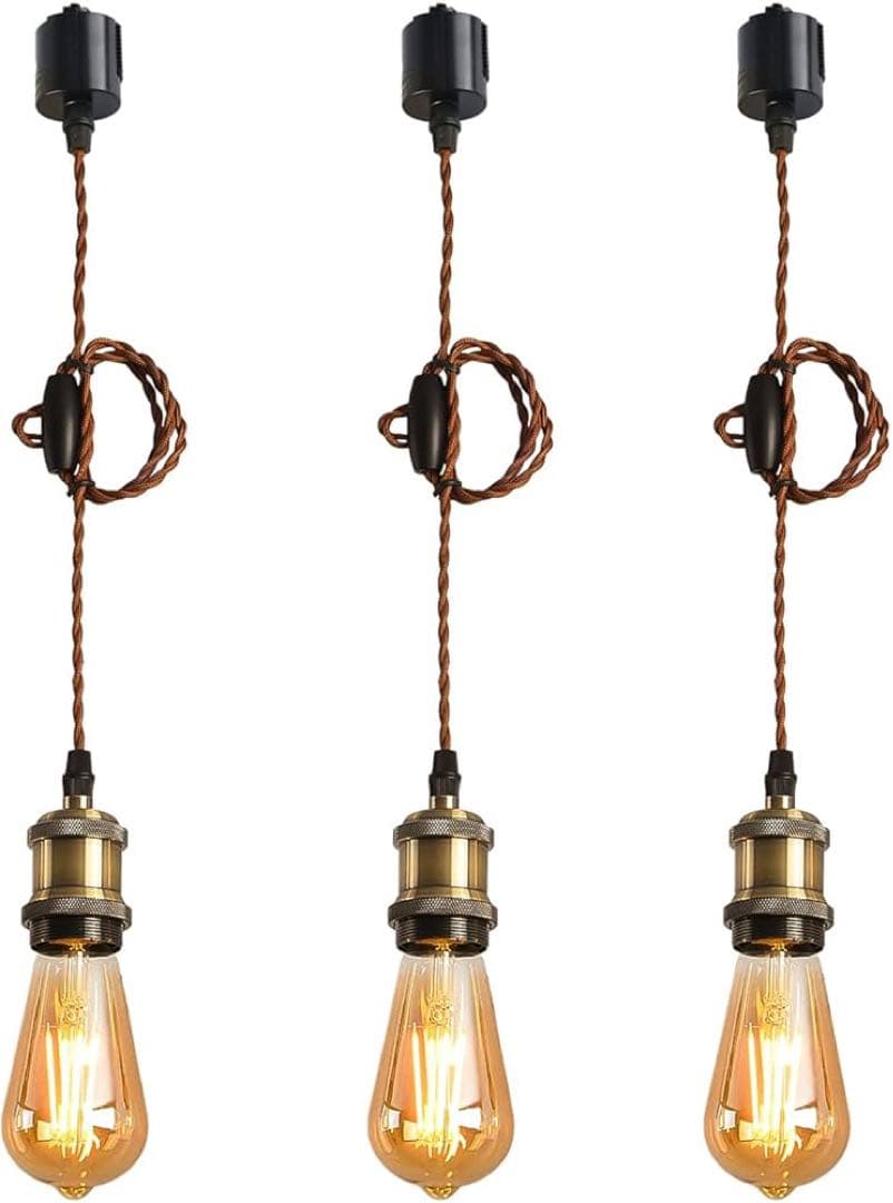 ペンダントライト E26口金 LED電球付き エジソン