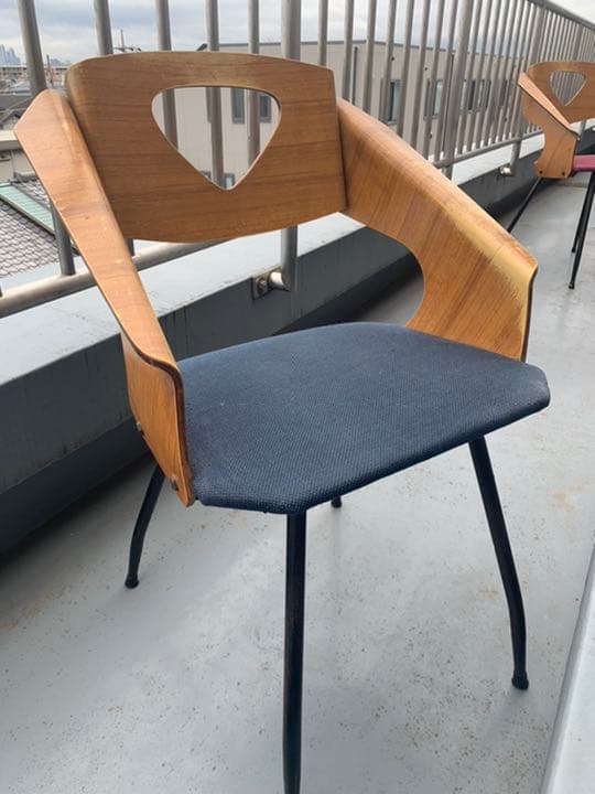 60'S UK or Euro Vintage アイアンレッグ ダイニングチェア