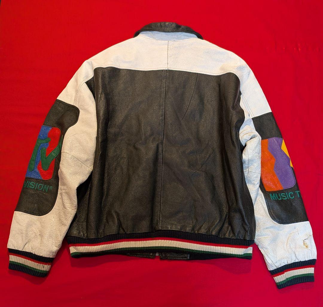 最終値下げ‼ 90s ヴィンテージ MTV Stussy レザースタジャン321