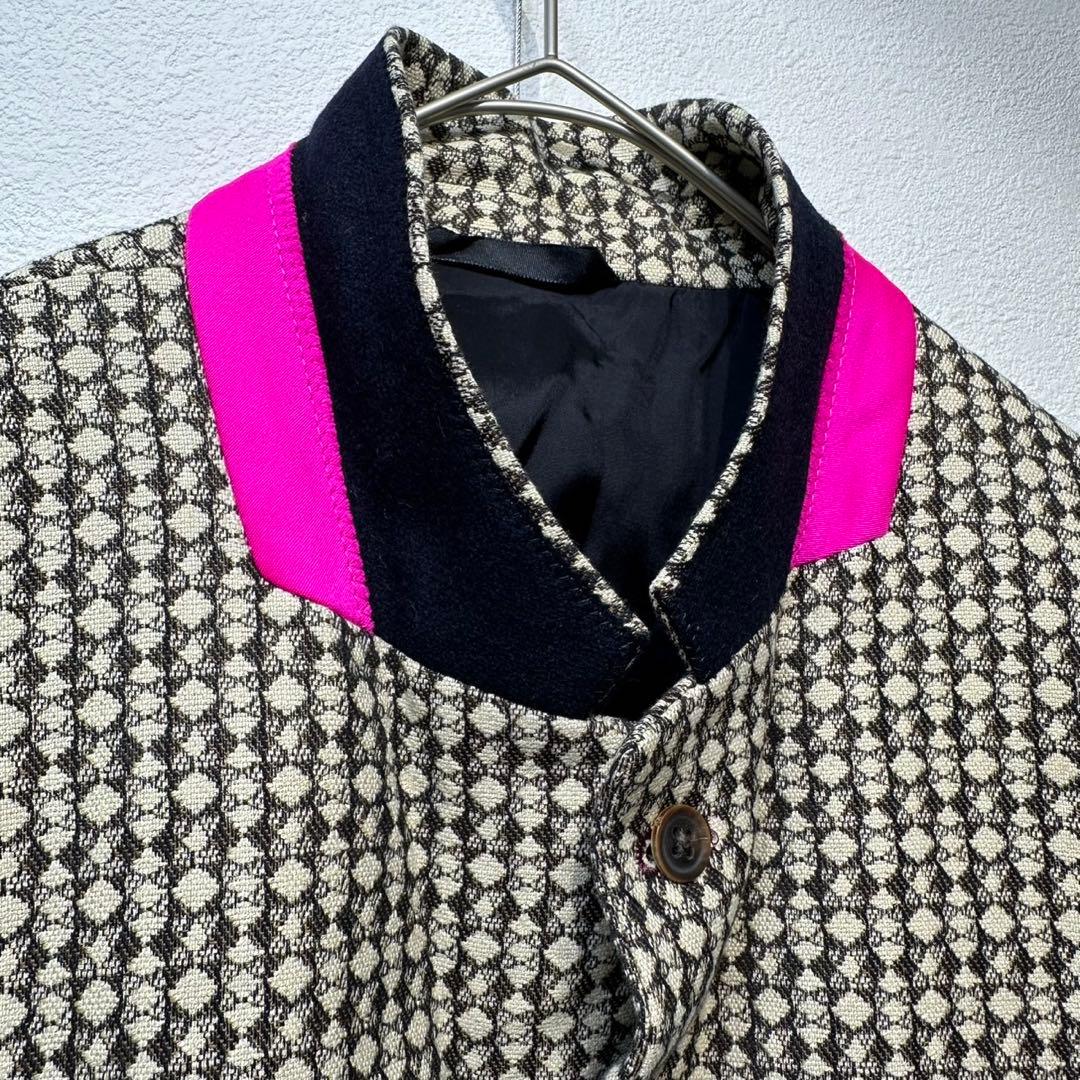 希少 ポールスミス 上質 ウール シルク 総柄 ジャケット パンツ セットアップ