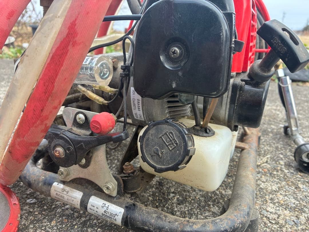 【富山引取希望】ガソリンエンジン 高圧洗浄機 巻取り式ホース動墳機