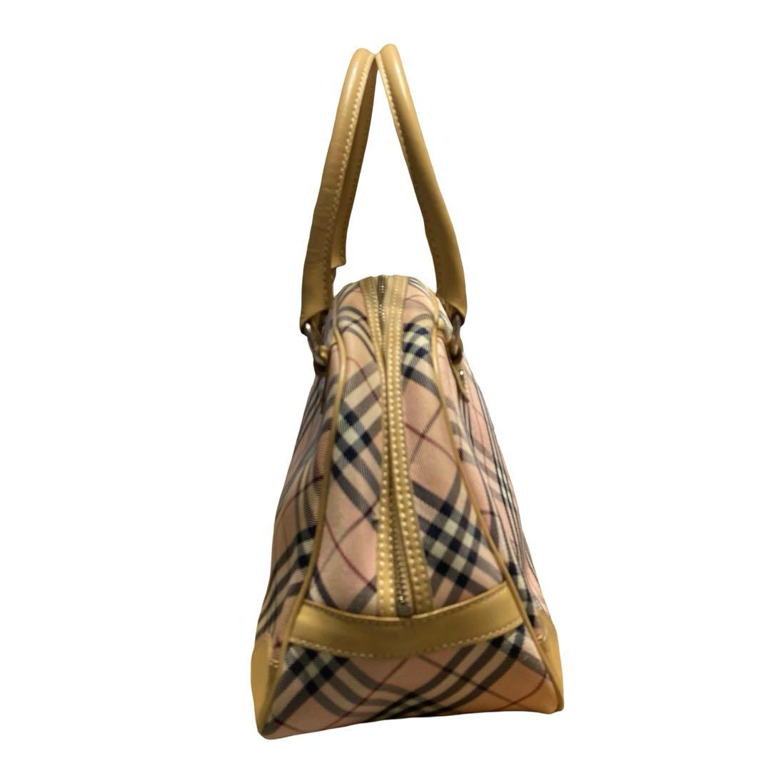 美品　BURBERRY バーバリー ミニボストン ノバチェック　ピンク