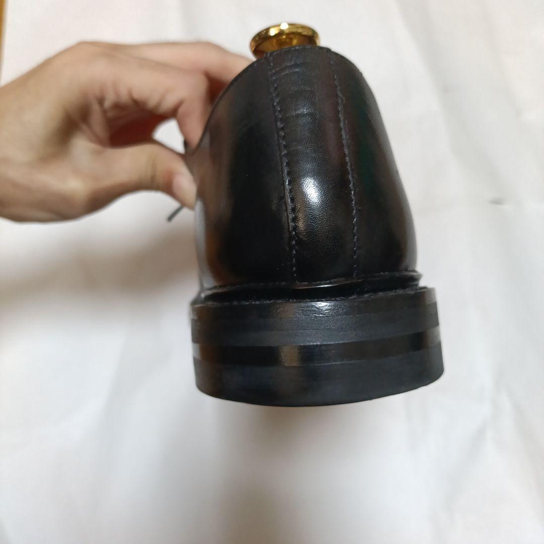 harrogate euston サイズ7.5 黒 レザー プレーントゥ