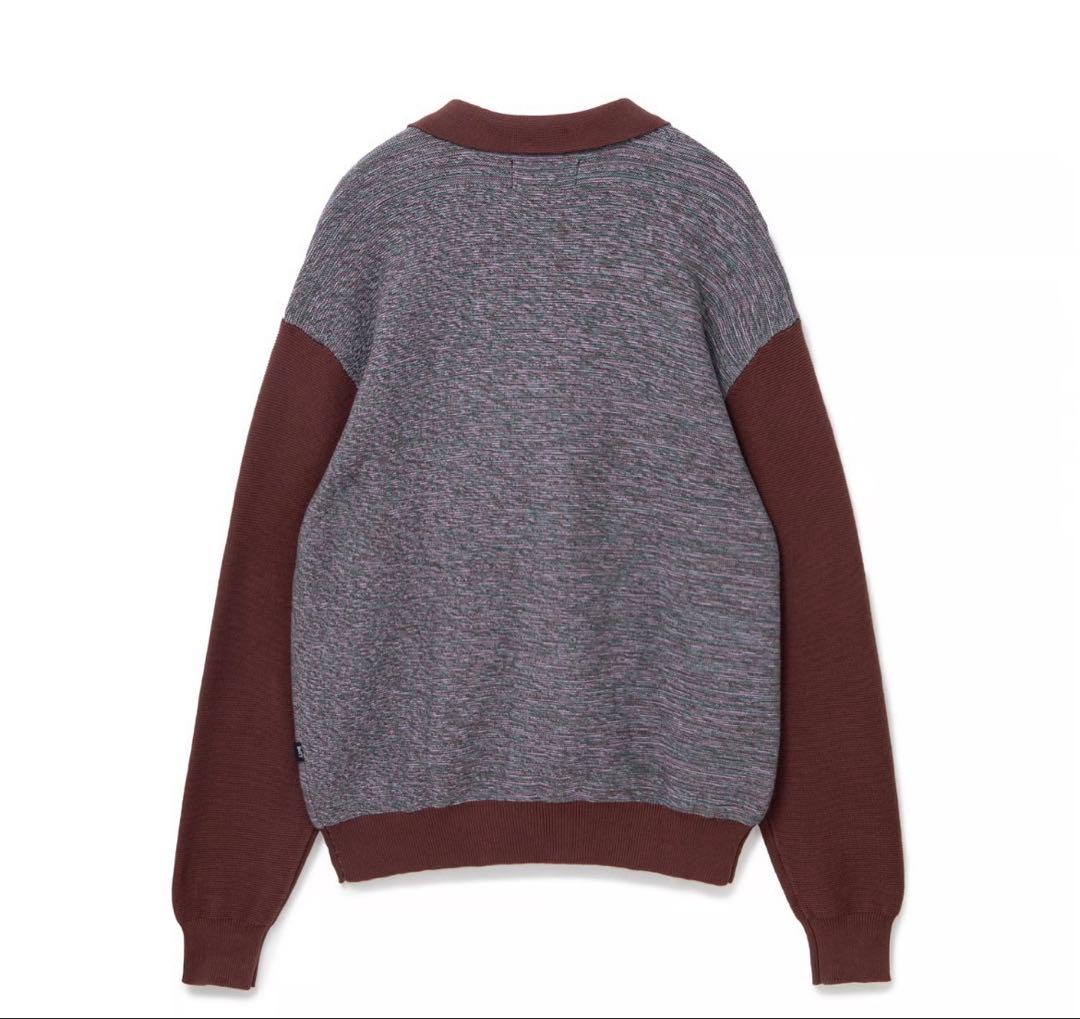 トップス BoTT MARLED KNIT POLO / BROWN