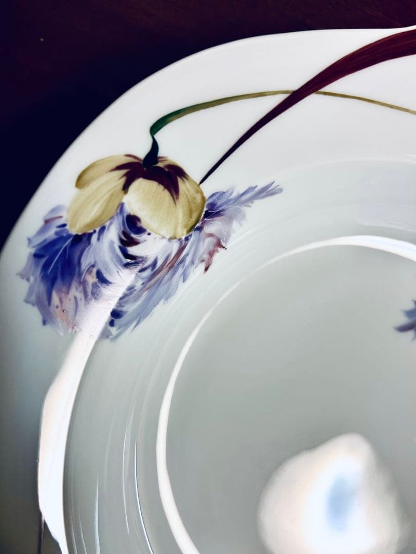 マイセン プレート　ユーゲント ラフラワー ケシ 　スープ皿 ディーププレート