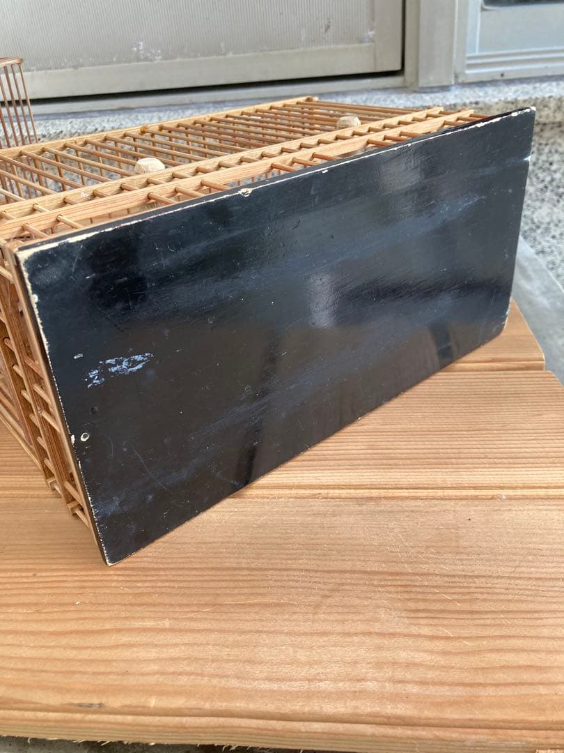 竹細工　めじろかご　鳥かご　 6個　木製寝かせ箱セット