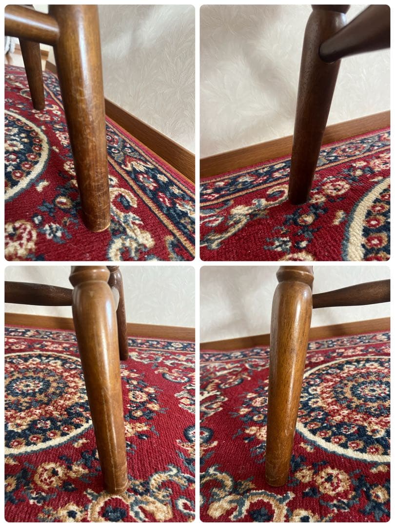 ウィンザーチェア 木製 回転チェア レトロ 回転式 ダイニングチェア ①