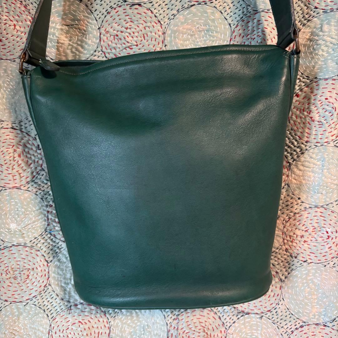 希少OLD COACH　オールドコーチ／USA製緑ショルダーバッグ0620301