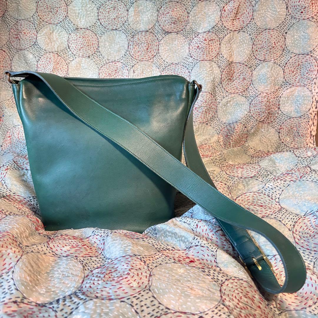 希少OLD COACH　オールドコーチ／USA製緑ショルダーバッグ0620301