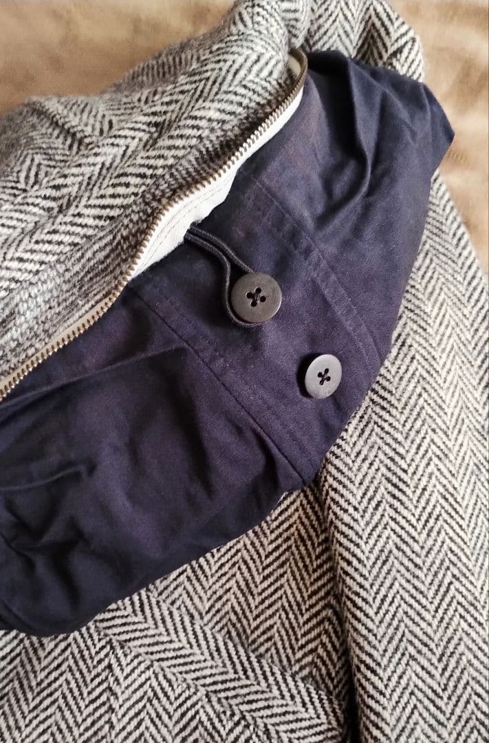 Harris Tweed ＊ TOKITO ウール100％ コート フード付き