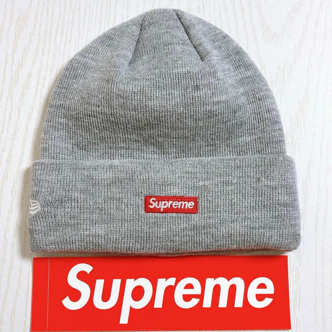 2点セット　Supreme ニット帽　ビーニー　ツノ　Sロゴ　グレー