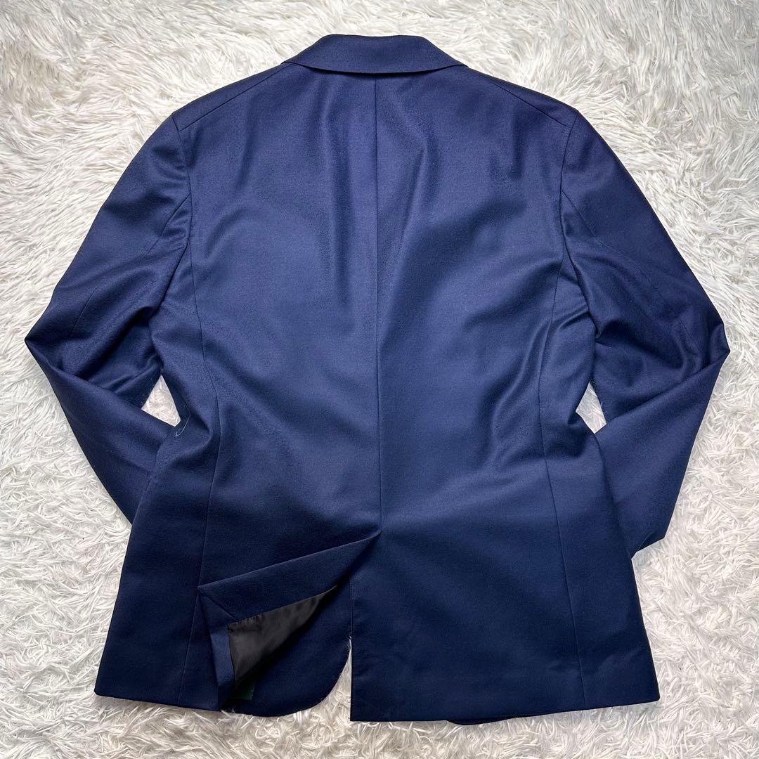 現行 未使用級 ポールスミス セットアップ カシミヤ混 光沢 総裏 ネイビー M