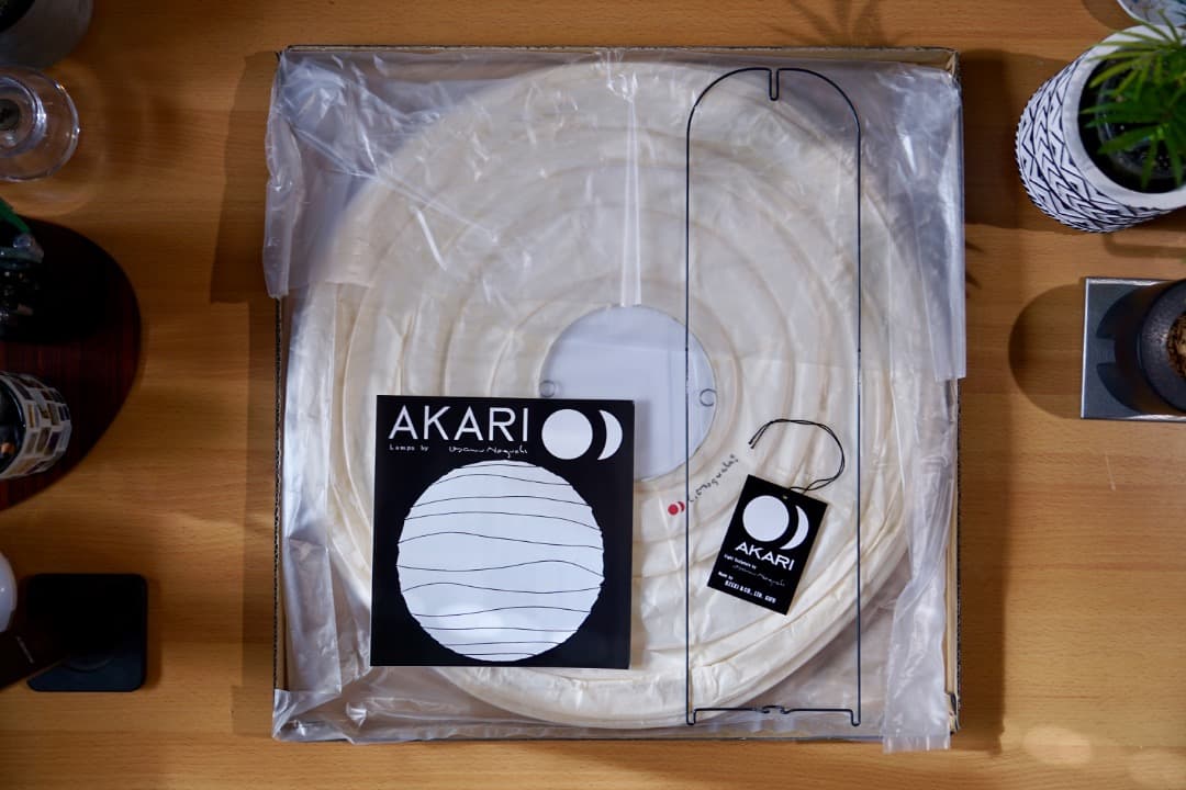 【新品】イサム・ノグチ 「AKARI」／照明シェード／45D（LEDランプ付）