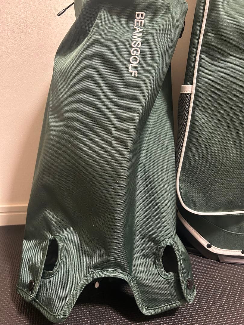 【美品】BEAMS GOLF スリムスタンド キャディバッグ グリーン