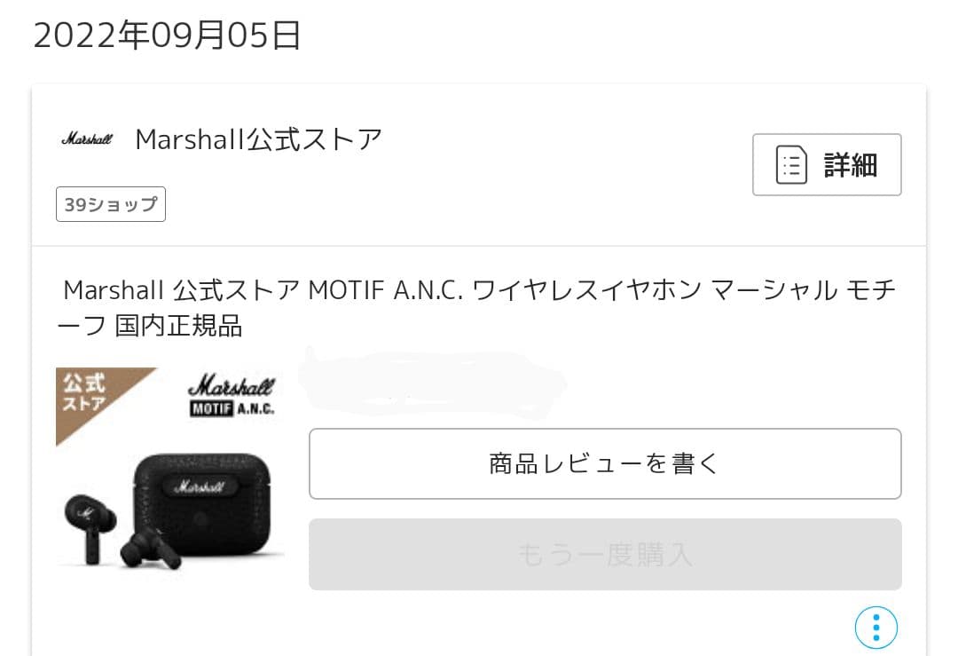 イヤホン Marshall Motif A.N.C.