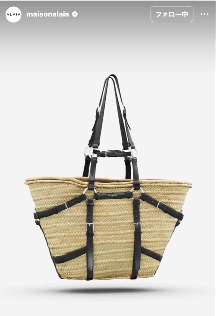 レア　新品未使用 定価15.5万 Alaia かごバッグ アラ イア　タグ付き