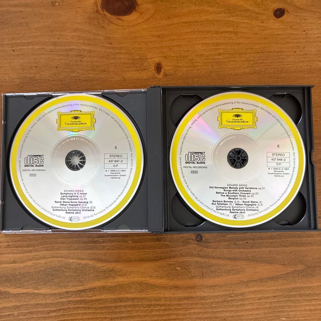 グリーグ：管弦楽を伴う作品全集　ネーメ・ヤルヴィ/エーテボリ響　独盤6CD