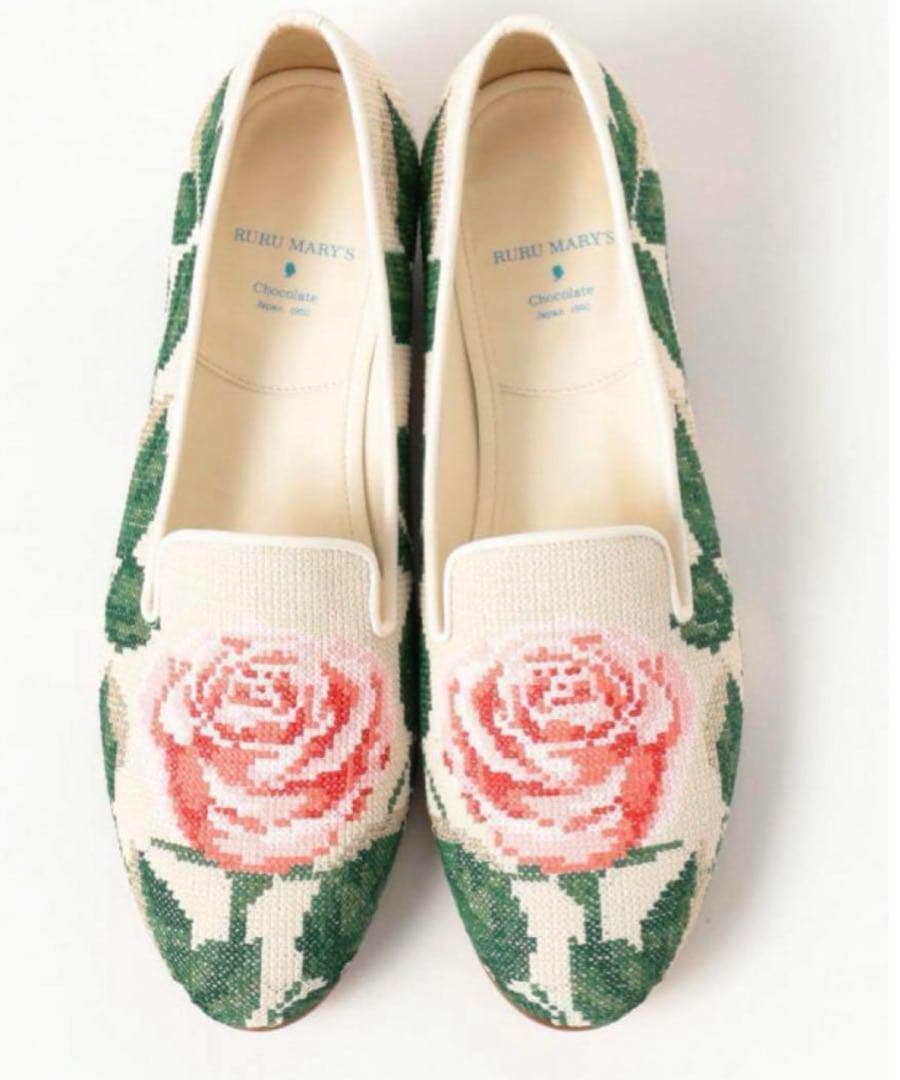 新品　BEAMS COUTURE　RURU MARY’S　刺繍のオペラシューズ
