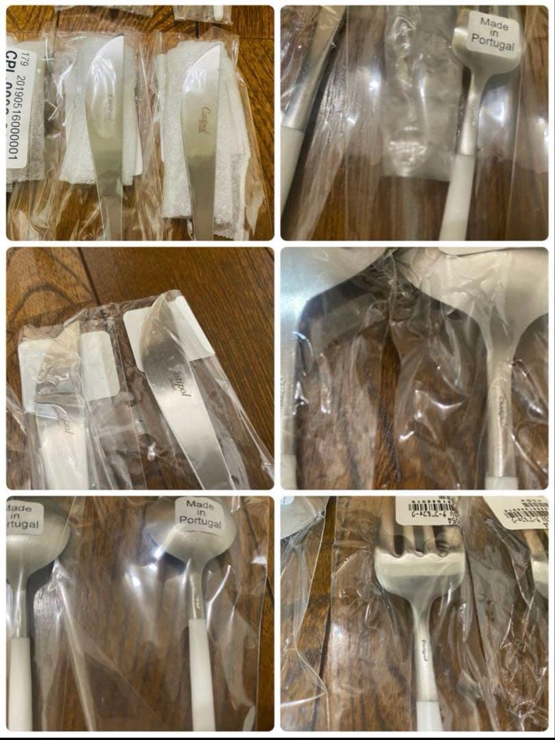 クチポール カトラリーセット　ホワイトxシルバー　ブラックxシルバー