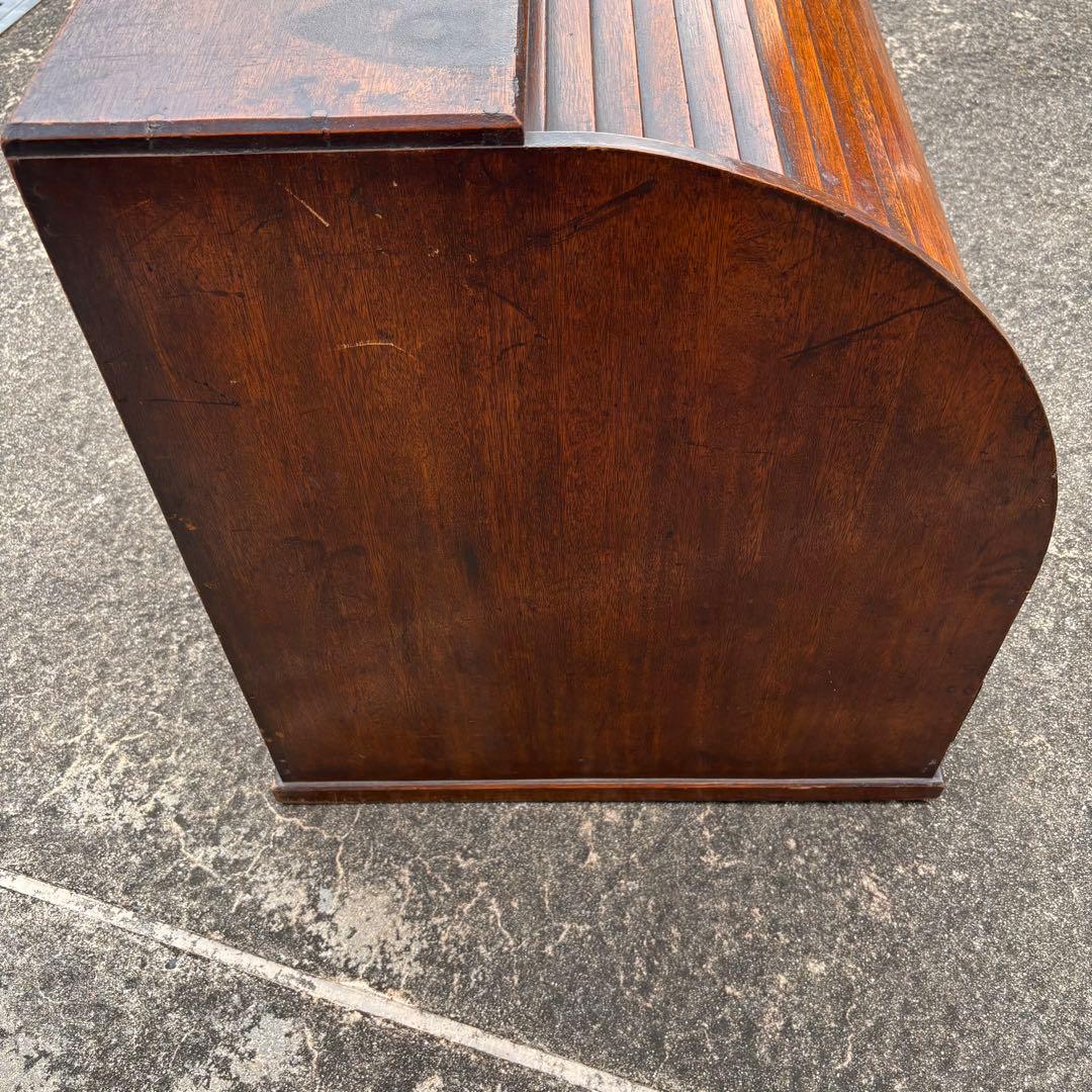 アンティーク 家具 ロールトップデスク 蛇腹机