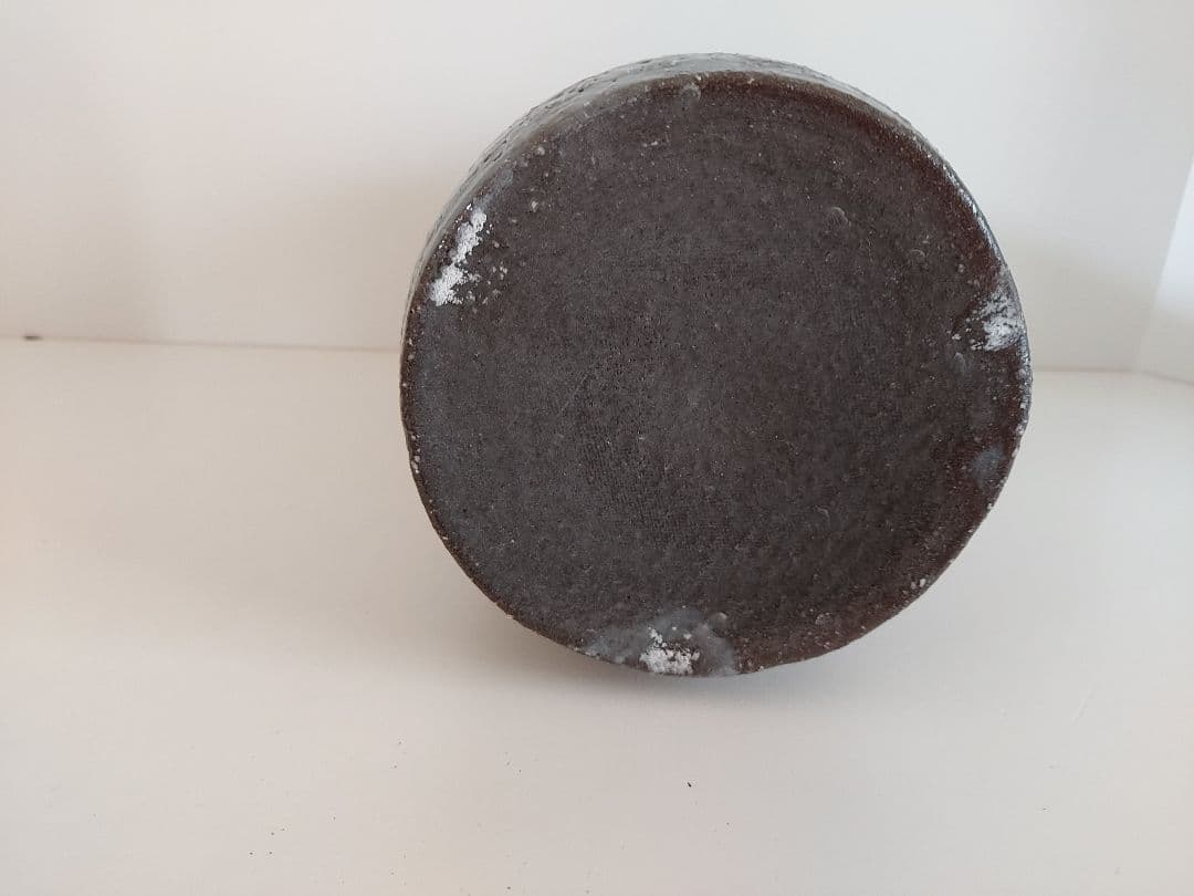 萩焼　円筒形花器　国輔窯　 木箱付き