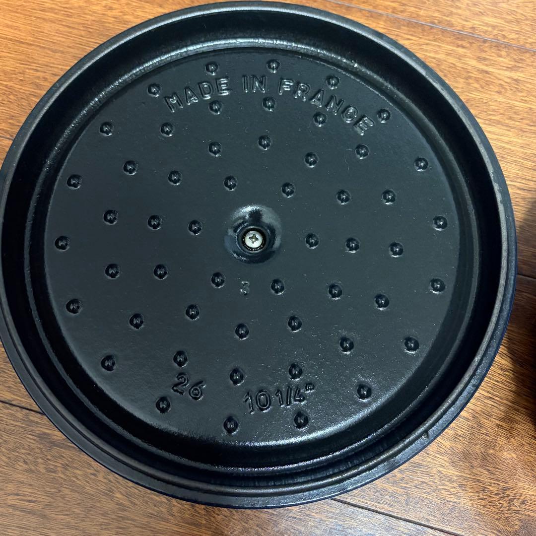 【美品】STAUB ストーブ ピコ・ココット ラウンド26cm 4.6L