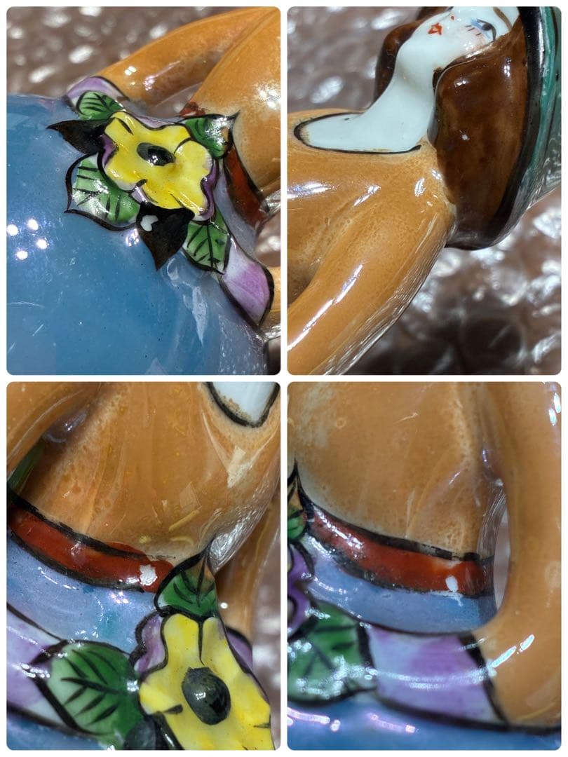 ラスター彩　パウダーシェーカー　置物　インテリア　年代物　骨董　ヴィンテージ