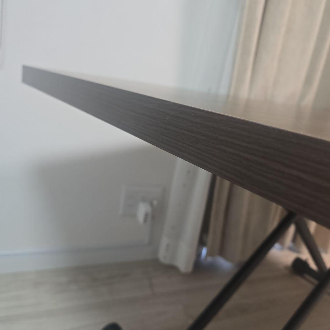 ガス圧昇降テーブル　無段階調整　ダイニングテーブル　高さ調節可能