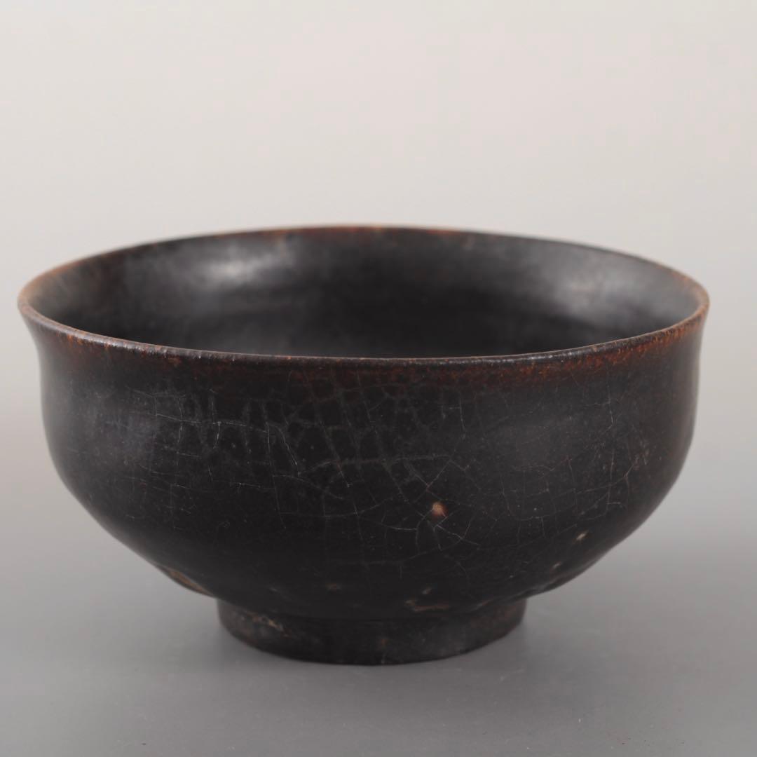 李朝 黒高麗 黒釉 茶碗 茶道具 朝鮮美術 古美術 古道具 黒釉茶碗
