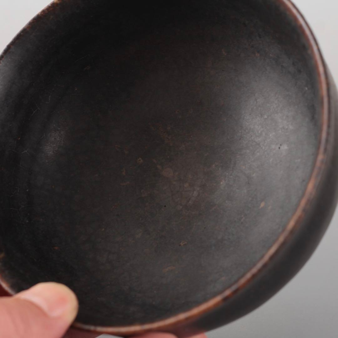 李朝 黒高麗 黒釉 茶碗 茶道具 朝鮮美術 古美術 古道具 黒釉茶碗
