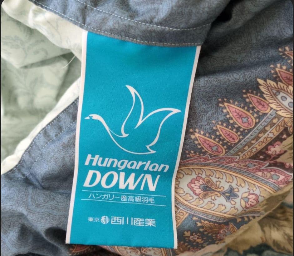 期間限定　格安出品　西川羽毛布団　ブルー