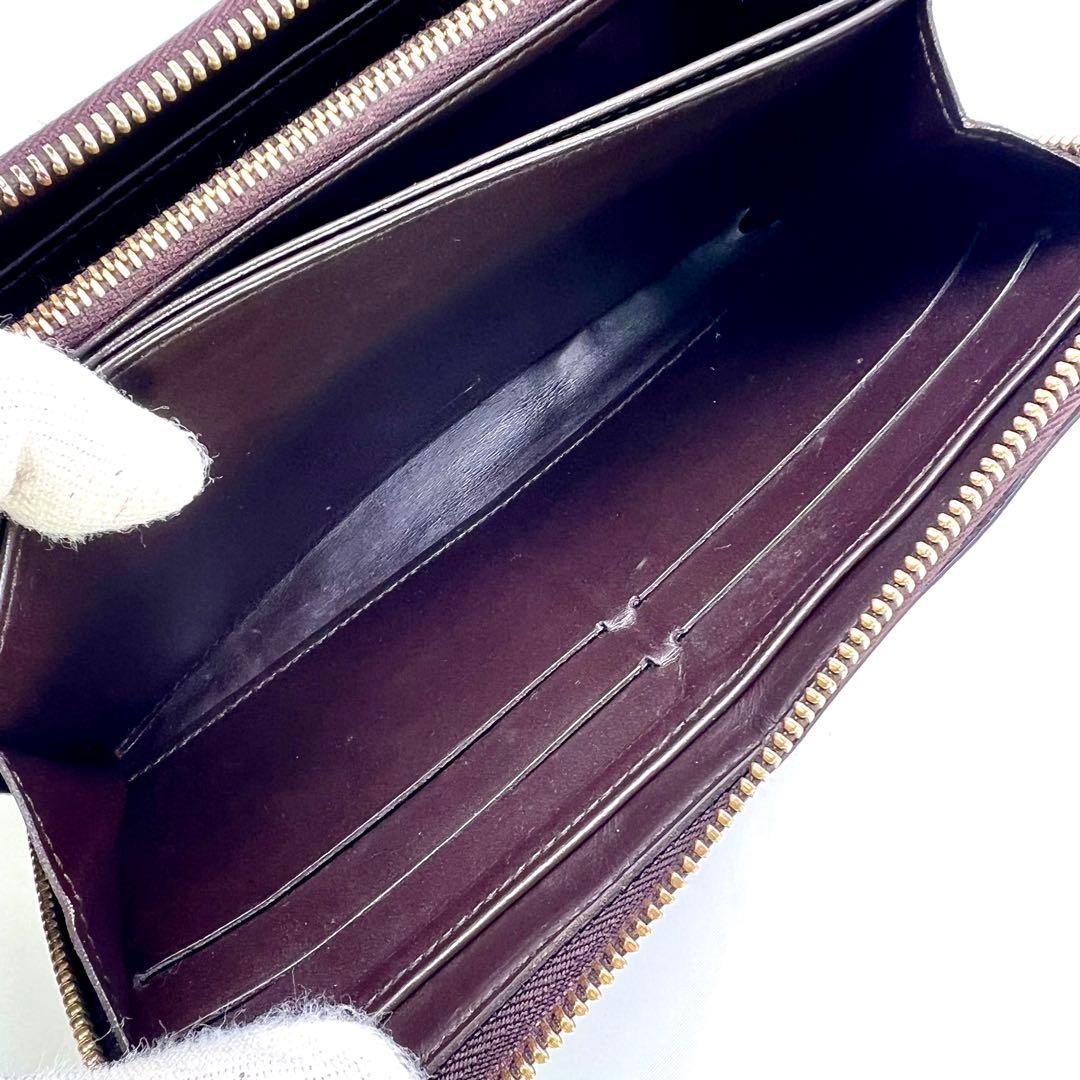 ルイヴィトン ヴェルニ アマラント ジッピーウォレット モノグラムM93522