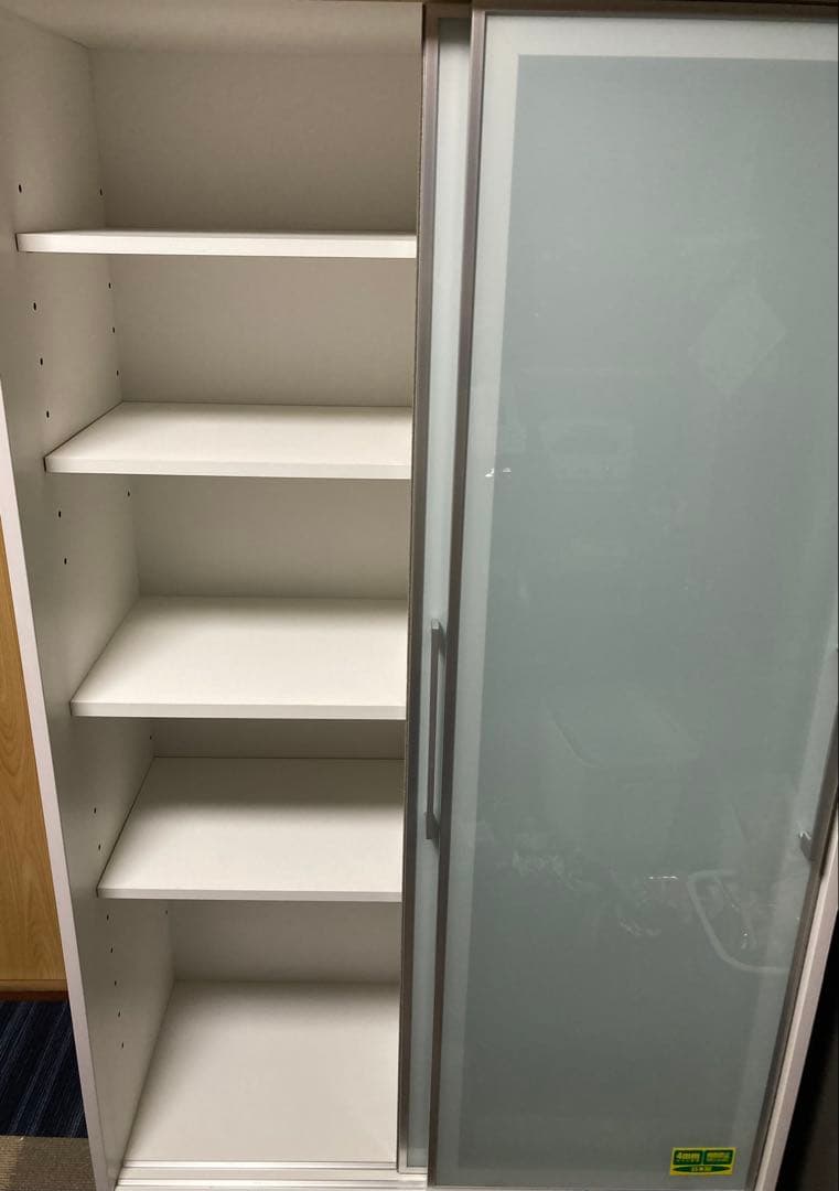 食器棚 日本製　引き戸　ミストガラス