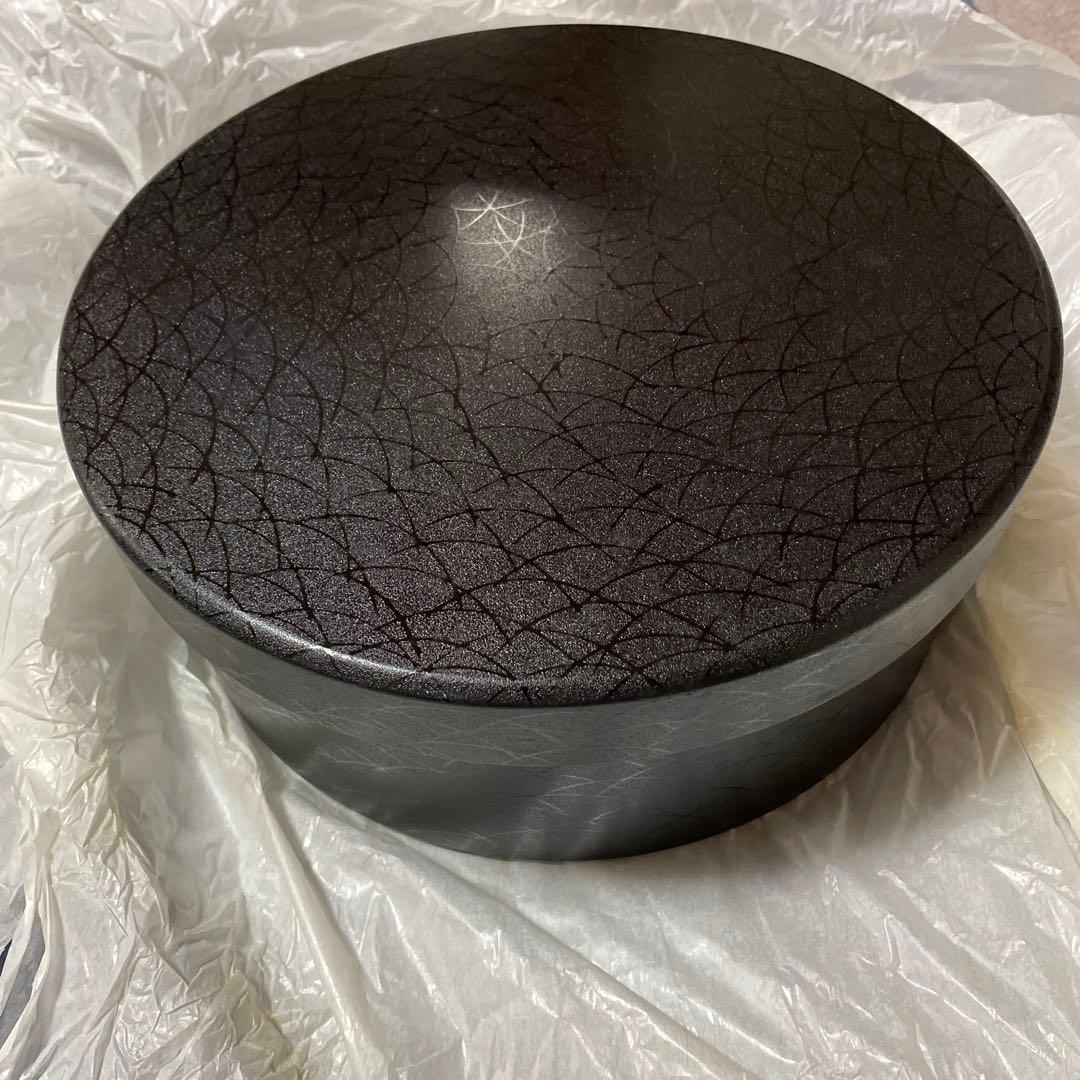 高級津軽塗り紋紗塗　木製茶櫃セット　ススキ模様