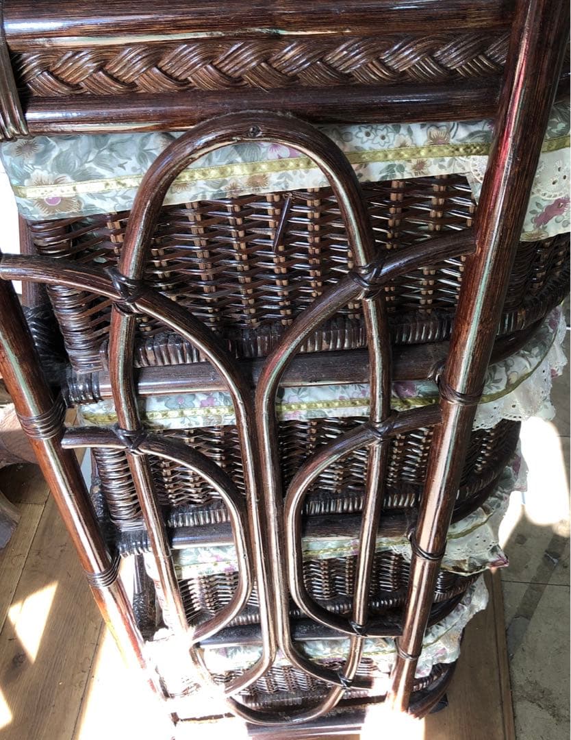 昭和レトロ 籐家具 ラタン ラック チェスト 4段引き出し　中古