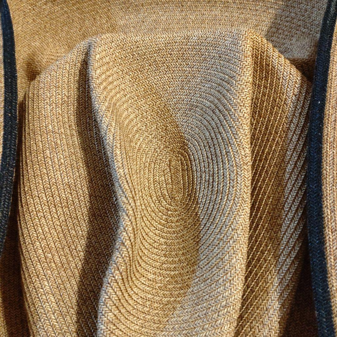 箱なしでおくります。mature ha. リボン付き麦わら帽子