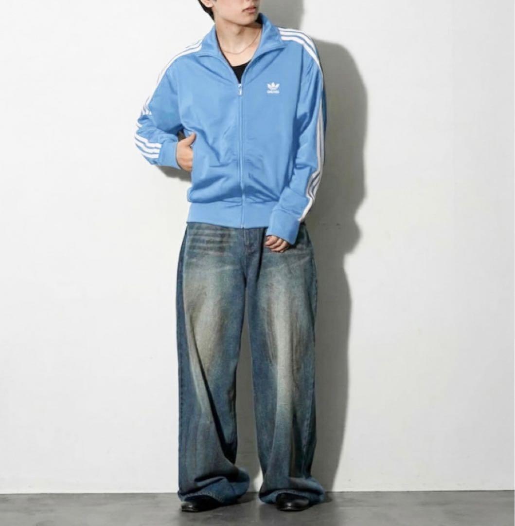 虎之助 アディダス ファイヤーバード トラックトップ セミブルー L
