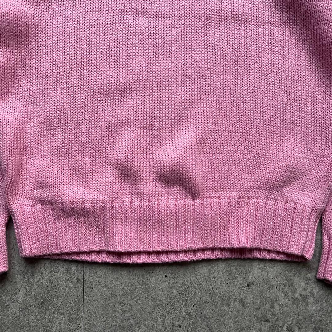 90s Ralph Lauren ポロバイラルフローレン コットンニット ピンク