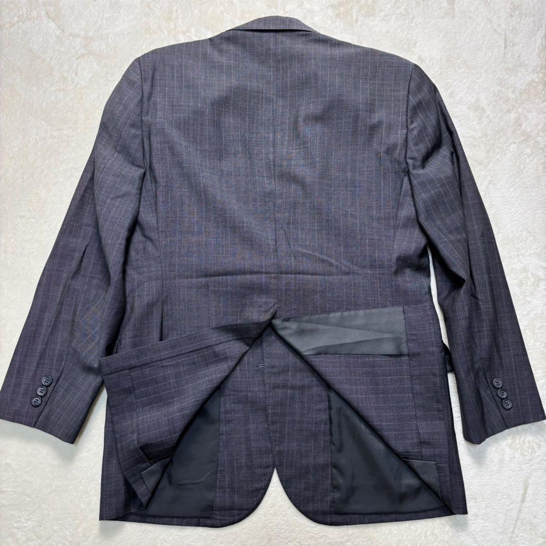 【極美品】ブルックスブラザーズ テーラードジャケット　ストライプ グレー A5