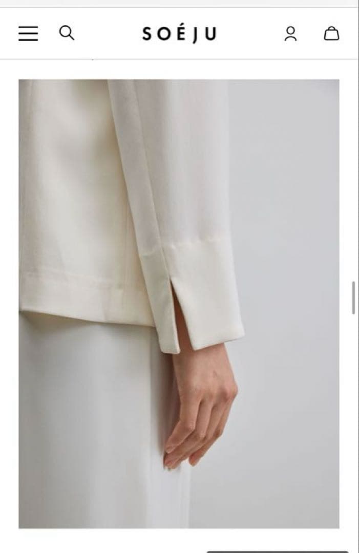 ★Sandyさん専用★Soeju(ソージュ)ノーカラージャケット ネイビー　M