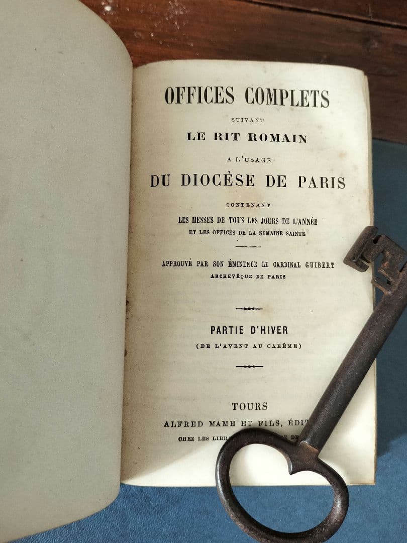 アンティーク祈祷書　365日の祈りのすべてフランス語1874年