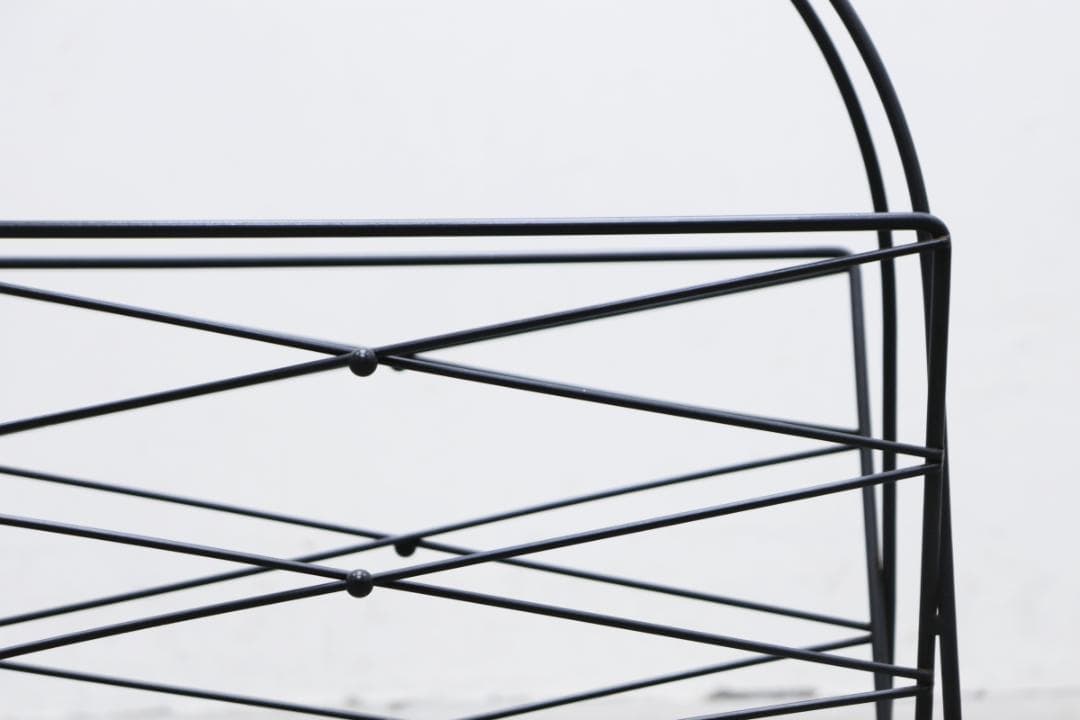 U.S. ヴィンテージ ワイヤー マガジンラック 雑誌 本 収納 モダン