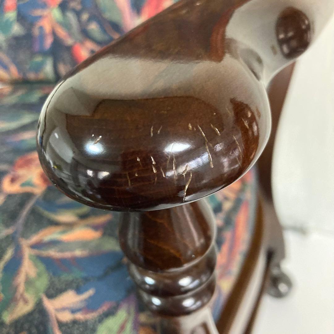 カリモク コロニアル アームチェア 椅子 1人がけ キャスター付き