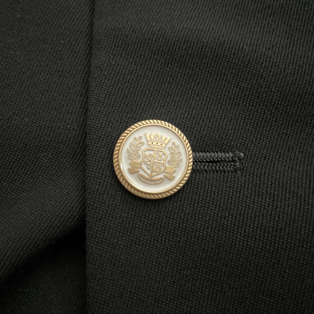 極上 白金ボタン 漆黒ダブルブレストスーツ Saint Laurentネクタイ