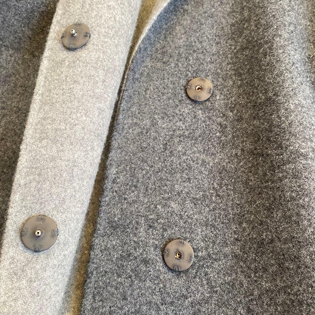 美品 近年 ヒロココシノ HIROKO KOSHINO ウール リバーコート