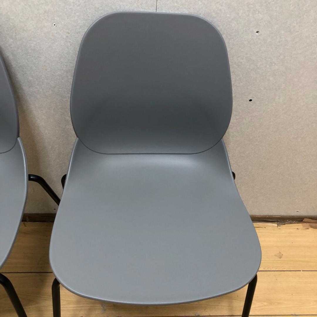 1脚のみ　フランフラン レアーレ チェア グレー 2客セット