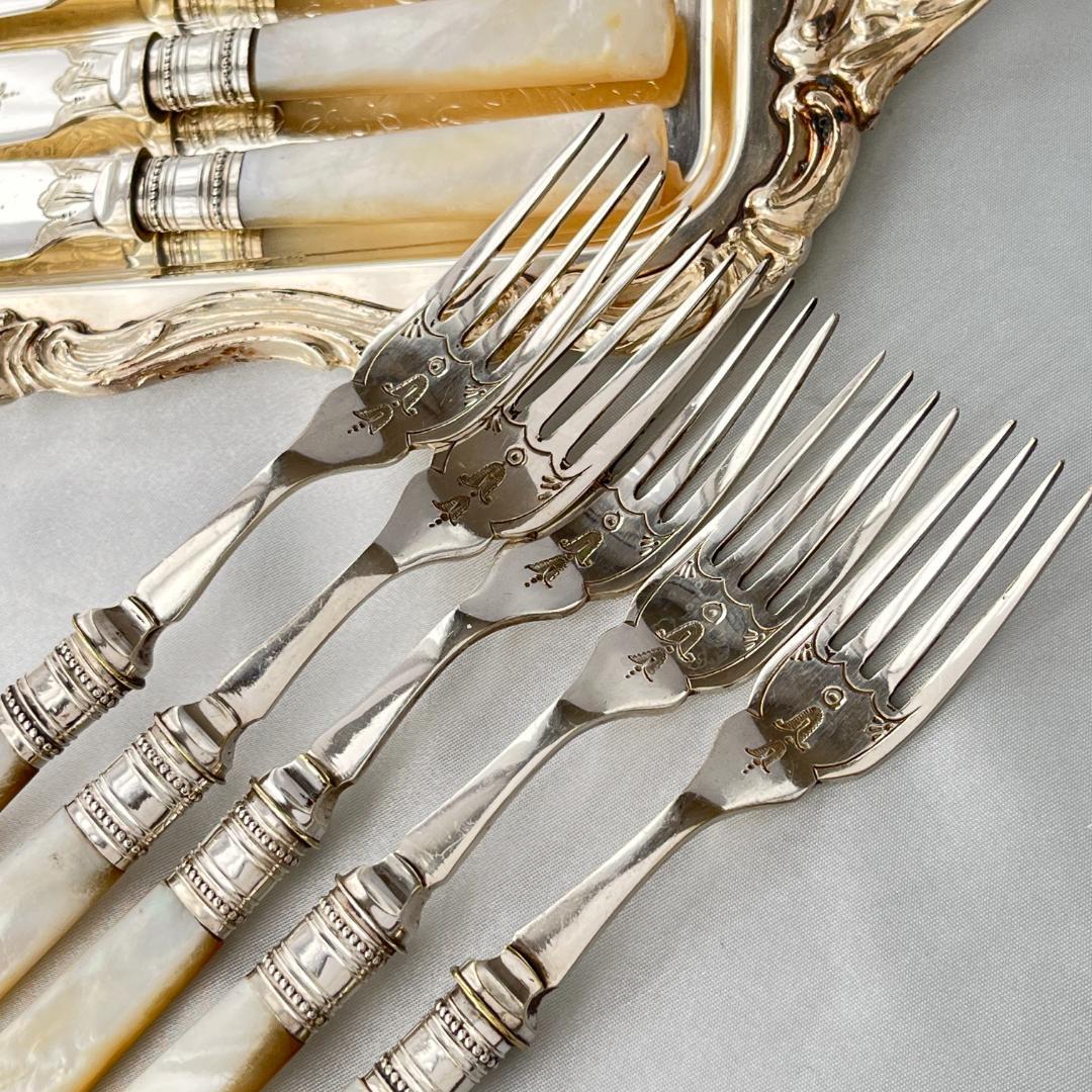 【ATKIN BROS】【白蝶貝】カトラリーセット ナイフ/フォーク 10本