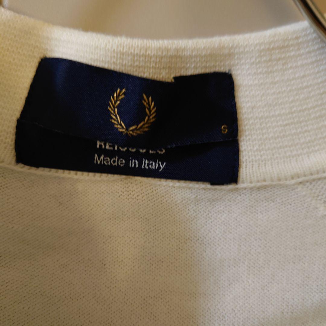Fred Perry ホワイト ニットポロシャツ S