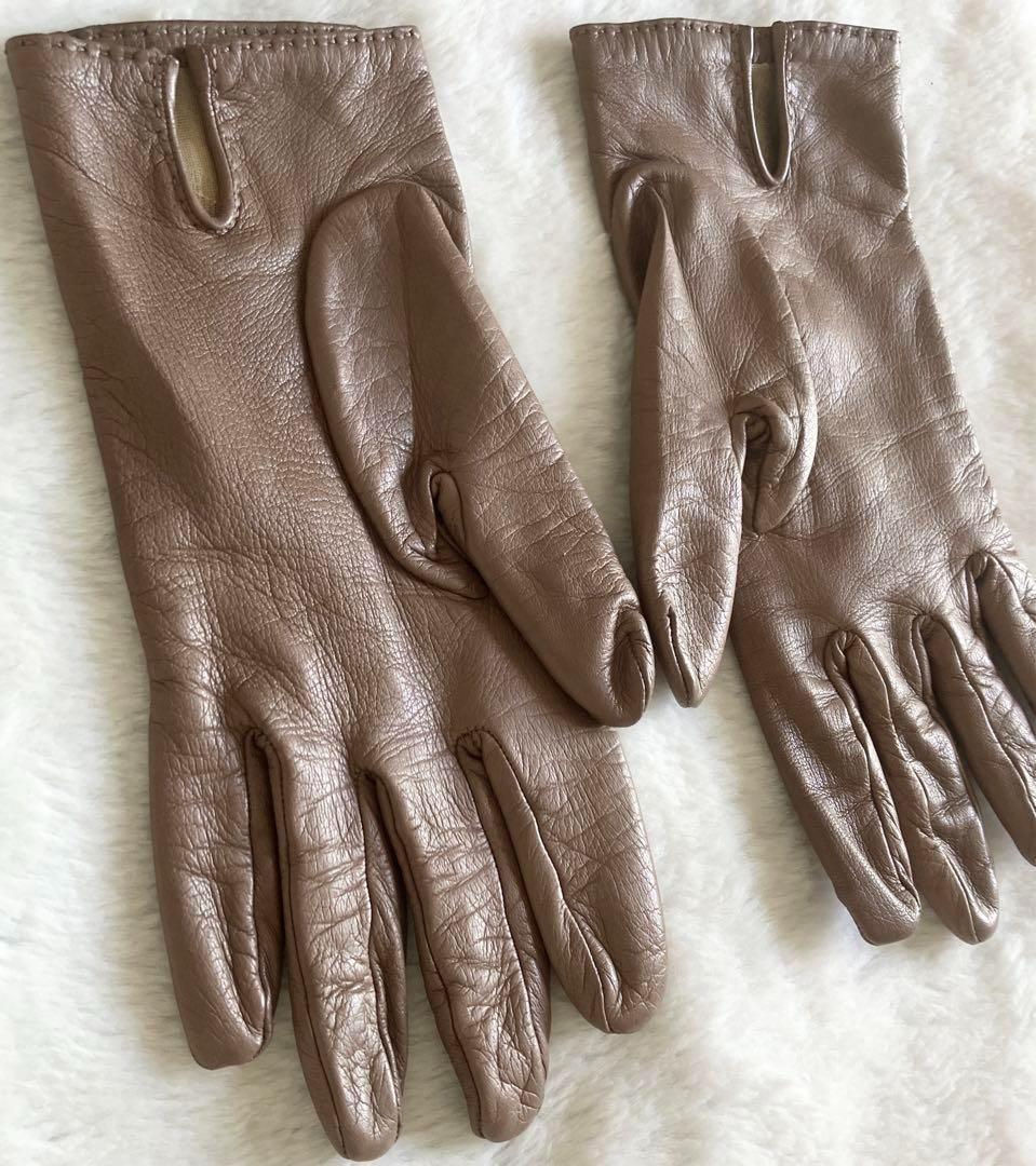 エルメス レザー ケリーカデナ シルバーチャーム グローブ 8 エトゥープ